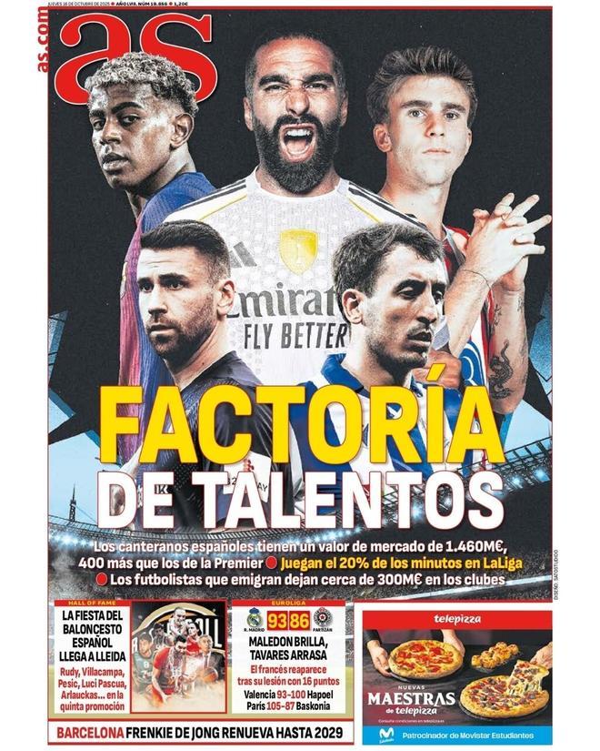 Estas son las portadas de la prensa deportiva de hoy