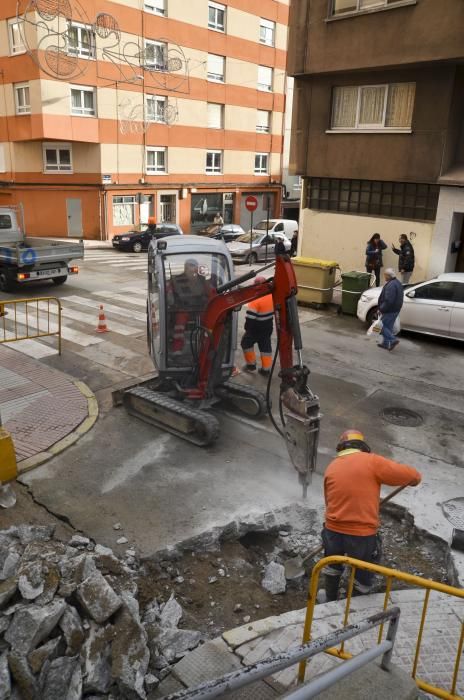 Reparación de una tubería en Cardenal Cisneros