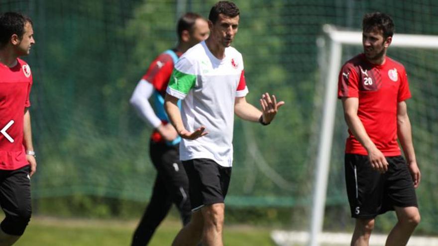 Gracia, en un entrenamiento del Rubin.