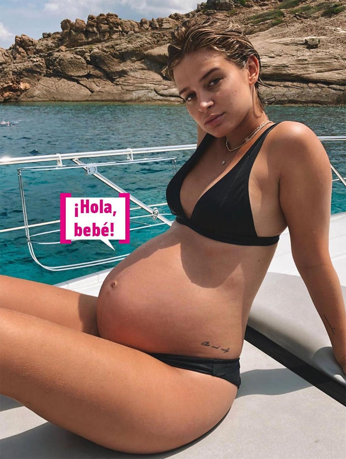 Laura Escanes embarazada de Roma, bocadillo: "Hola bebé"