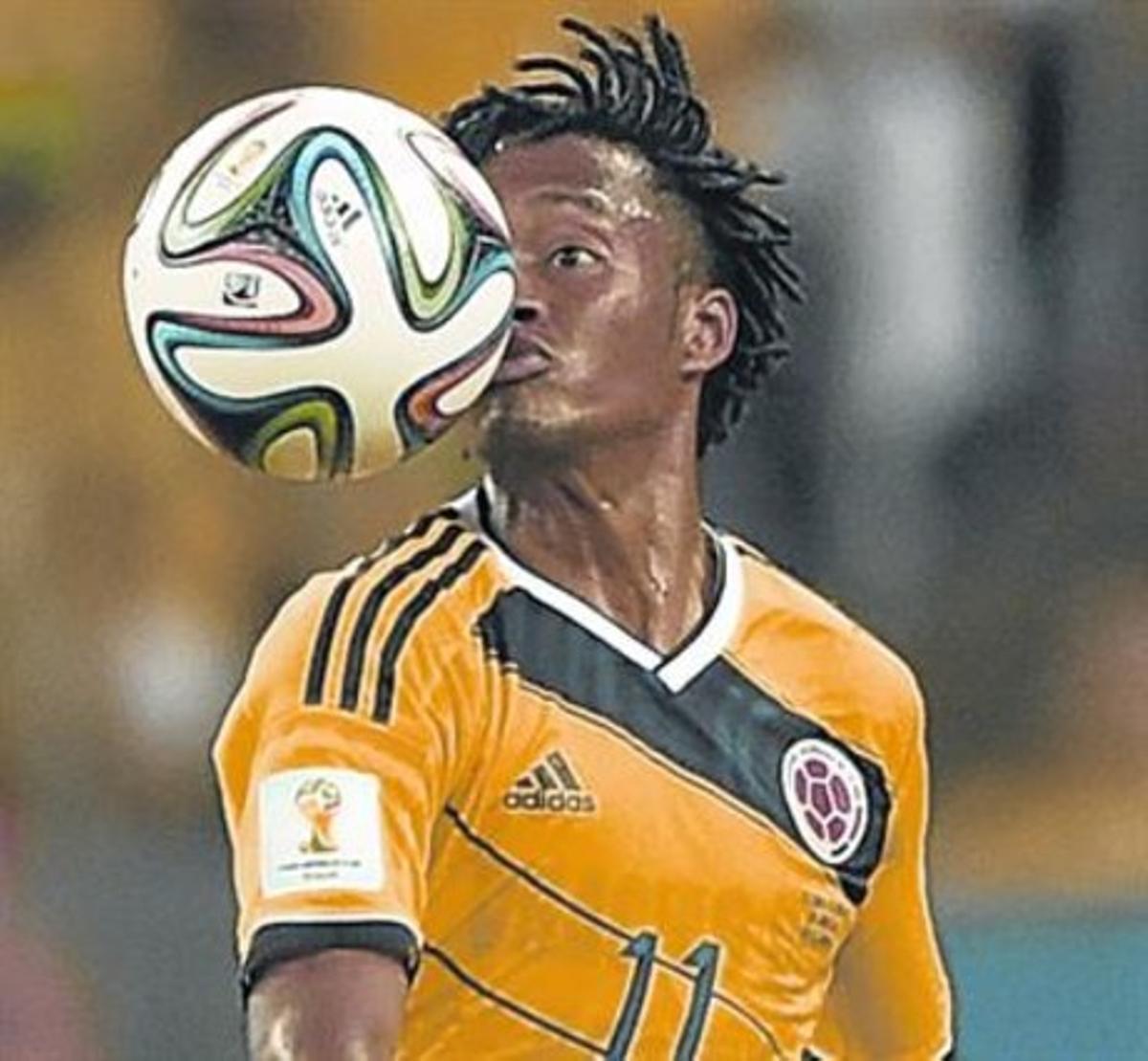 Cuadrado, durant el partit davant l’Uruguai disputat a Maracaná.