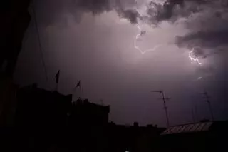 Tormenta con granizo en València