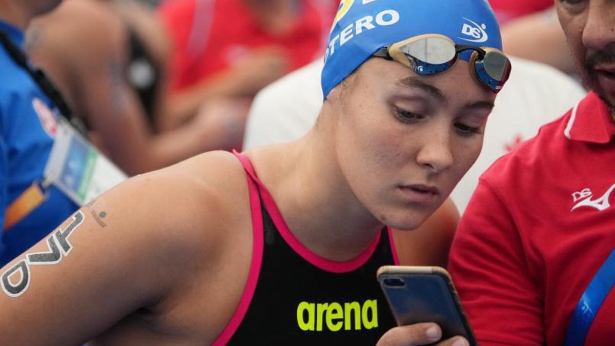 La coruñesa Paula Otero, tras su participación de ayer en Fukuoka.