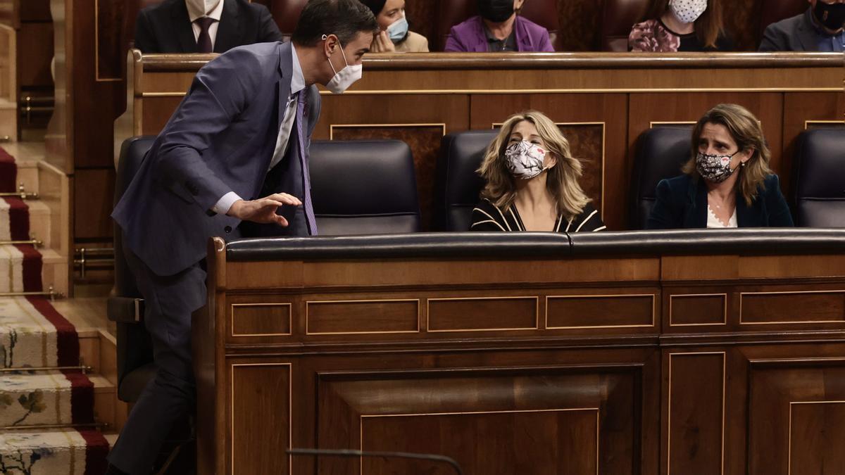 El president del Govern central, Pedro Sánchez, al Congrés dels Diputats