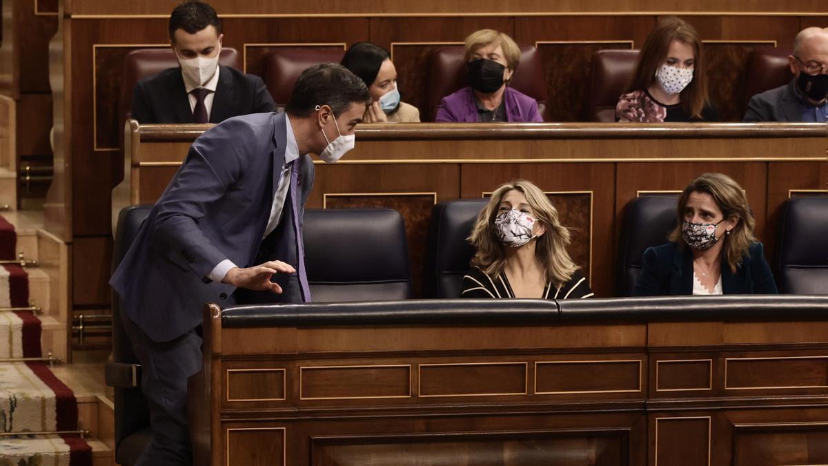 El president del Govern central, Pedro Sánchez, al Congrés dels Diputats