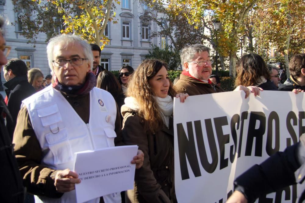 Concentración por la libertad de prensa ante el Tribunal Supremo