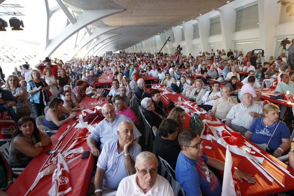 Mitin de Pedro Sánchez en l'Umbracle