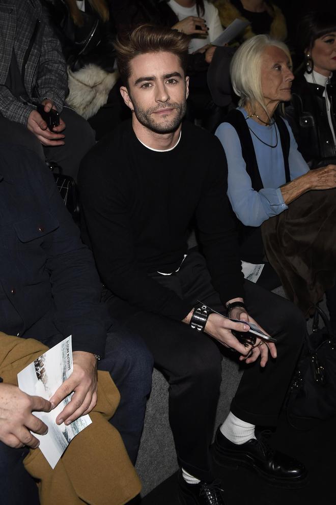 Pelayo en el front row del desfile de David Delfín otoño-invierno 2016/17
