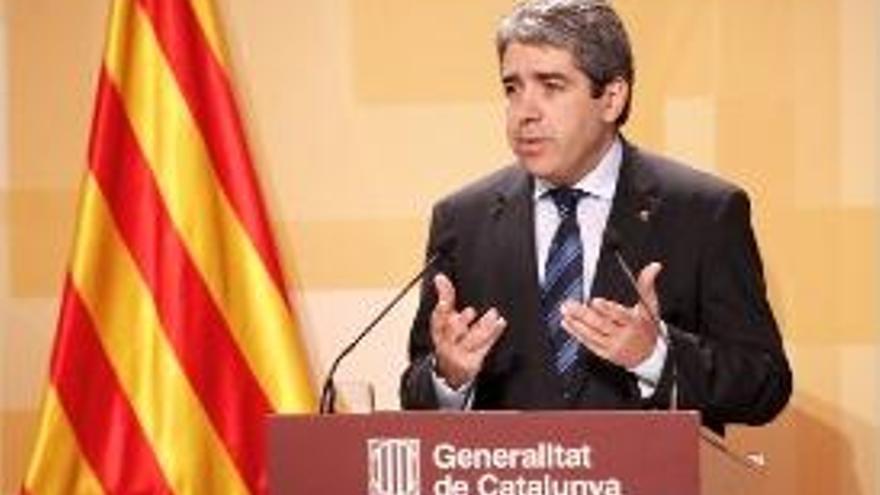 El portaveu del Govern, Francesc Homs, en roda de premsa.