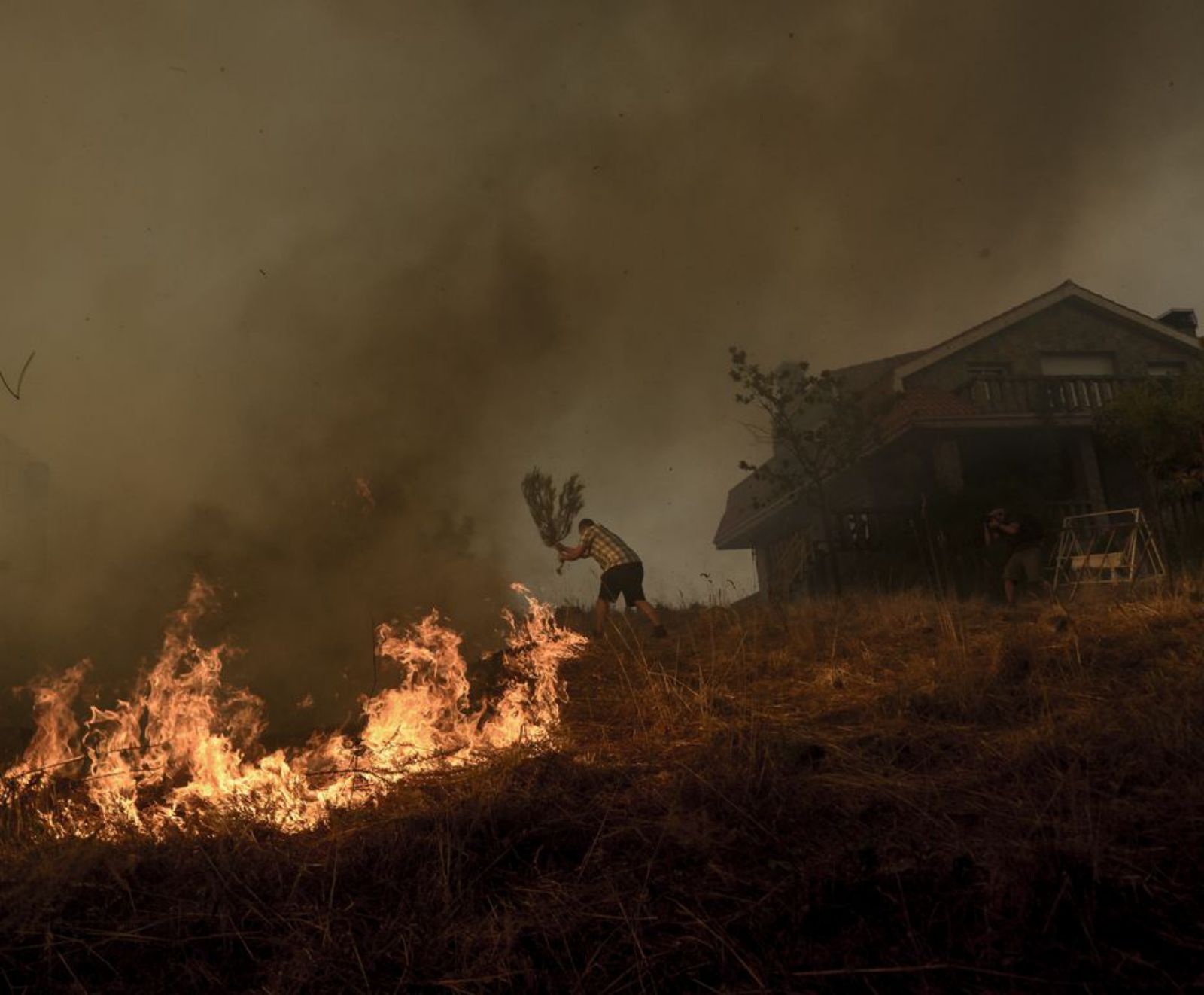 Fuego en Sabadelle, en agosto de 2013.