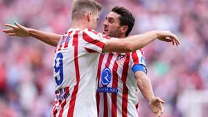 Alexander Sorloth of Atletico de Madrid celebrates a goal during the Spanish League, LaLiga EA Sports, football match played between Atletico de Madrid and Real Madrid at Riyadh Air Metropolitano stadium on September 27, 2025, in Madrid, Spain. AFP7 27/09/2025 ONLY FOR USE IN SPAIN. Dennis Agyeman / AFP7 / Europa Press;2025;SOCCER;SPAIN;SPORT;ZSOCCER;ZSPORT;Atletico de Madrid v Real Madrid - LaLiga EA Sports;