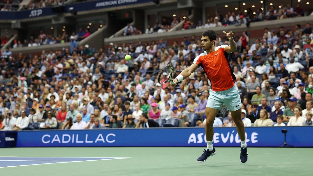 Carlos Alcaraz, durante la final del US Open