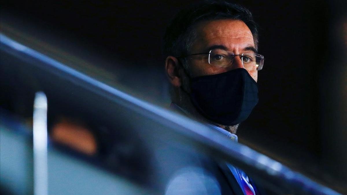 El presidente del Barça Josep María Bartomeu, esta pasada semana en el Palau