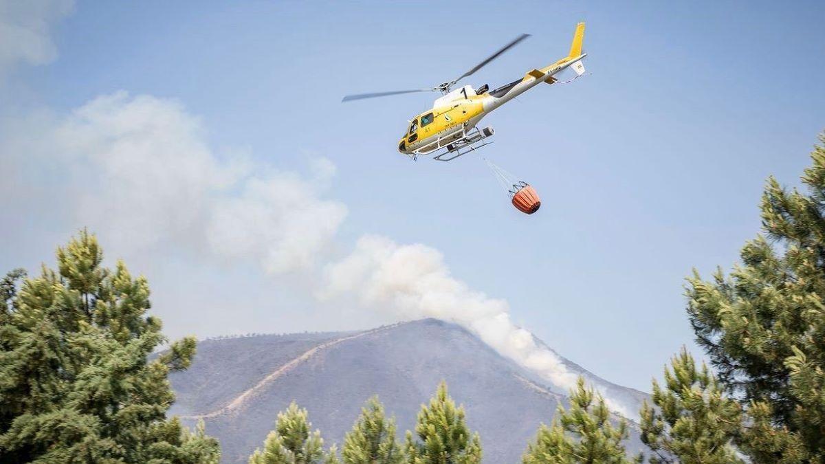 Imagen de archivo de un incendio en Sierra de Gata.