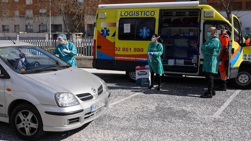 Pruebas en una unidad móvil en Málaga.