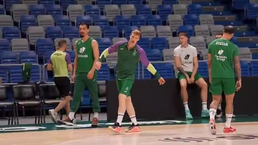 Entrenamiento del Unicaja en la previa del Unicaja-ALBA  Berlín alemán