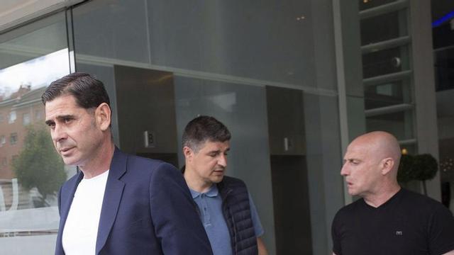 Hierro, César y Calero, a la llegada de los entrenadores a Oviedo en 2016. | IRMA COLLÍN