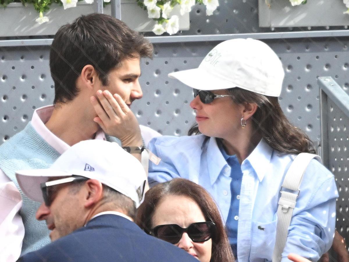 Álvaro Mel y Anna Castillo en la final del Mutua Madrid Open de Tenis que se celebra en la Caja Mágica.
