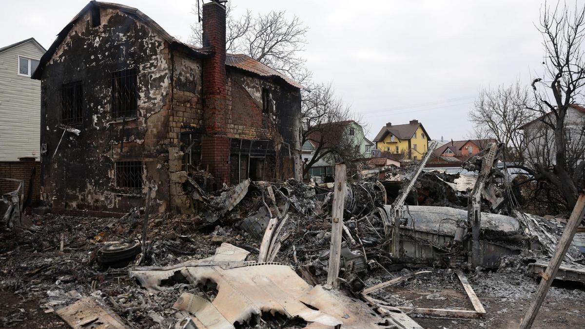 Edificios destruidos tras los bombardeos rusos.