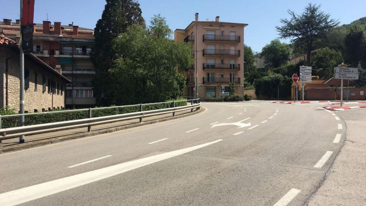 La N-260, a l’alçada de  Sant Joan de les Abadesses. | ERC