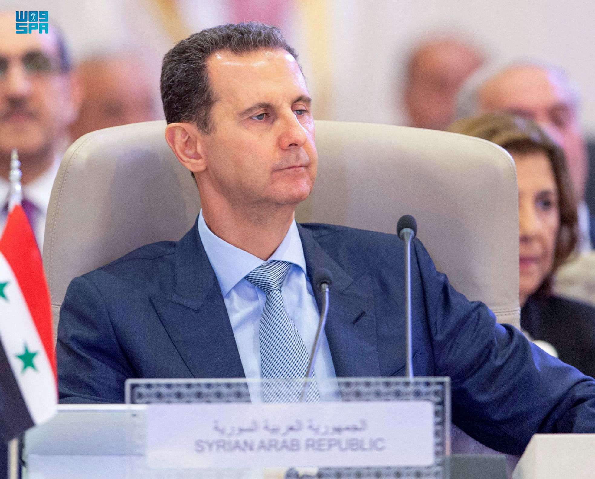 El presidente de Siria, Bashar al Asad, durante la cumbre de la Liga Árabe, este viernes en Jedah.
