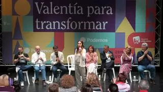 Irene Montero arropa a María Marín y Elvira Medina en Murcia: "Esta Región las necesita"