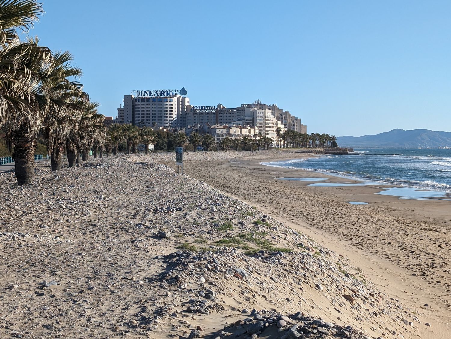 La playa Morro de Gos de Orpesa, con apenas arena