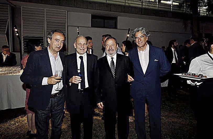 El escritor José Carlos Llop, el articulista Ramón Aguiló, Vicente Rotger, presidente de Distribuidora Rotger y el abogado Juan Buades.