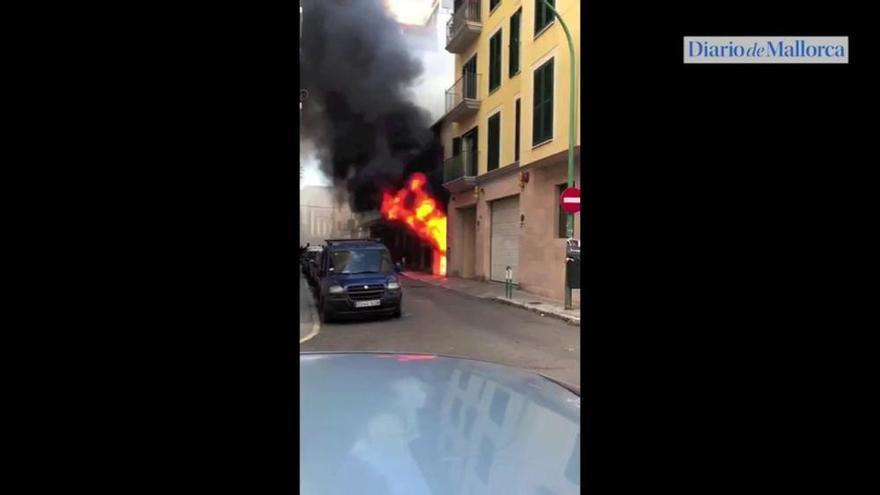 Brand in einer Garage in Palma