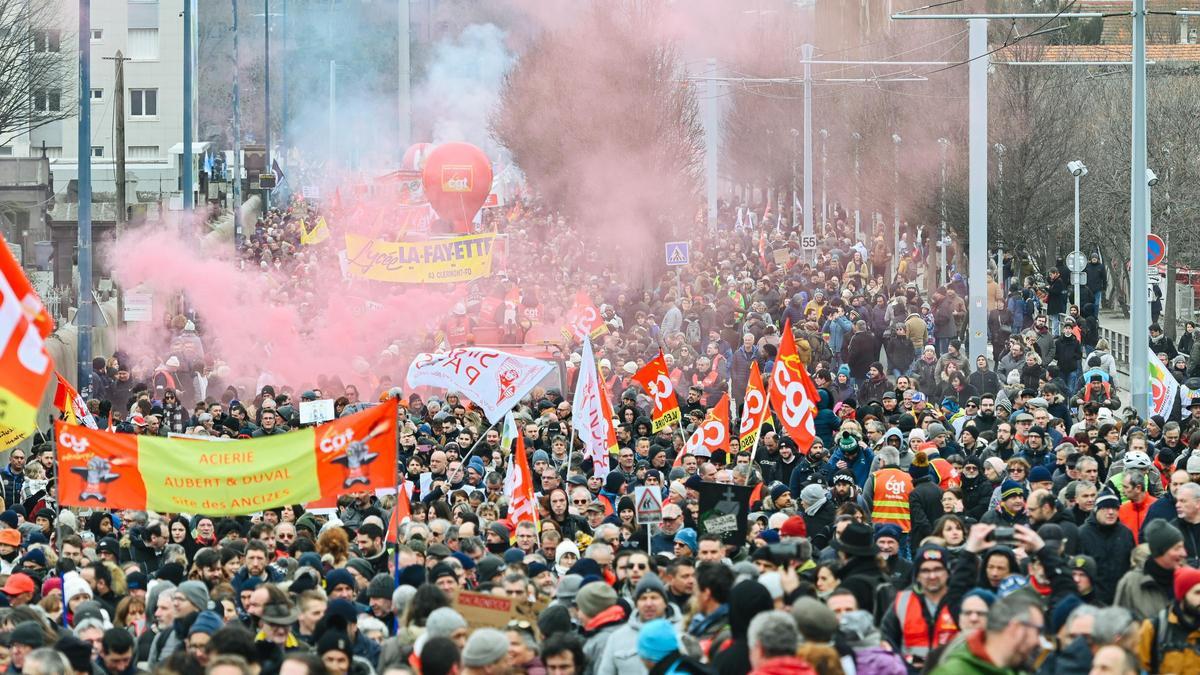Protesta en París contra la reforma de pensiones