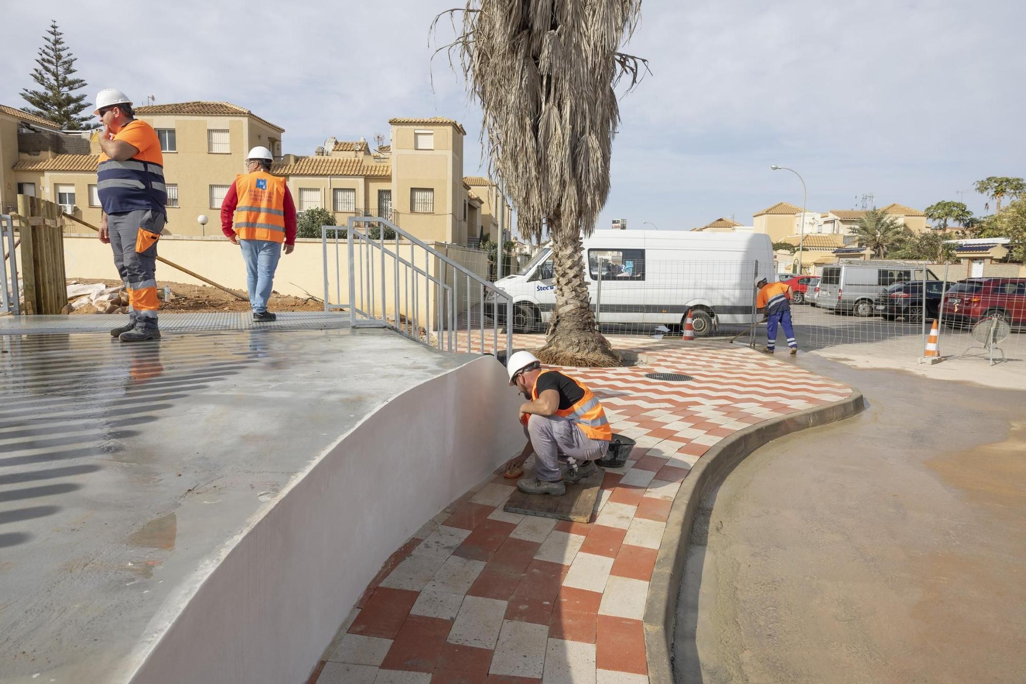 Esta es la nueva balsa de laminación y parque inundable que Torrevieja abrirá en marzo en Doña Inés