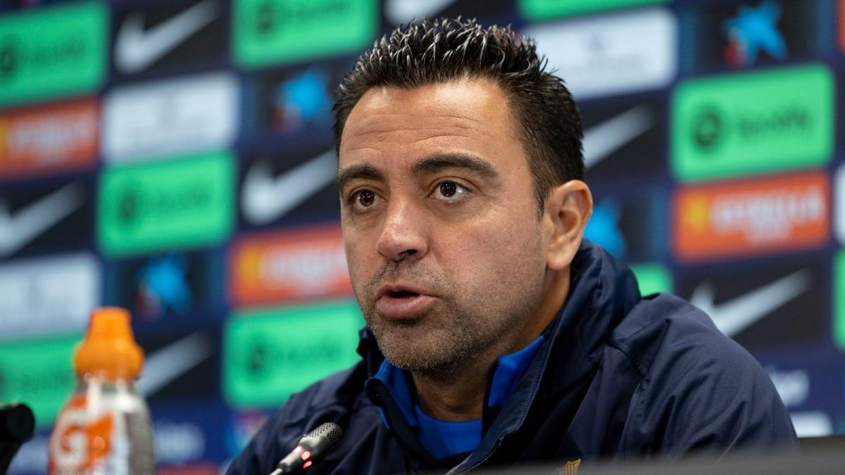 Xavi Hernández, en rueda de prensa