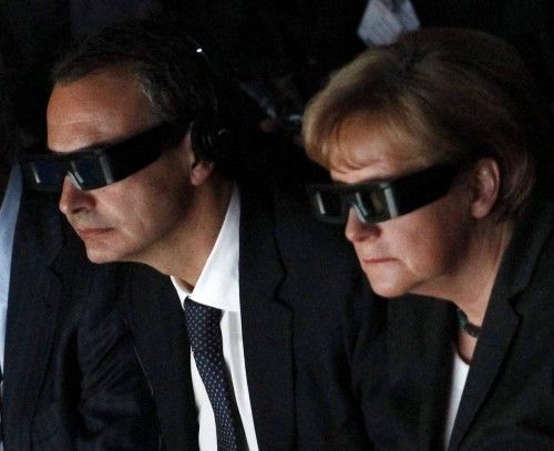 Zapatero y Merkel, en 3D