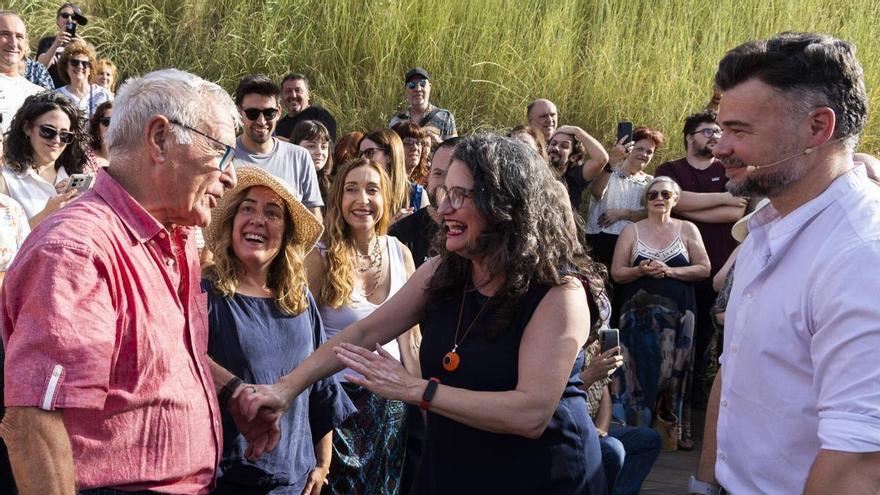 Oltra 'regresa' a Compromís rodeada de los partidos de la izquierda alternativa