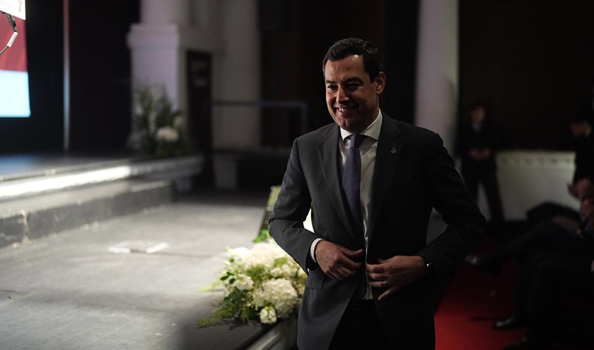 Moreno, durante la clausura en Sevilla la XI Asamblea Empresarial de la Asociación de Empresarios de Sur de España (Cesur).