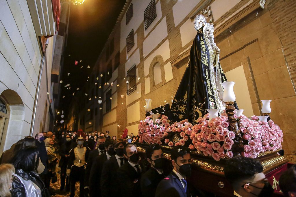 Semana Santa de Lorca 2022: Virgen de la Soledad del Paso Negro, iglesia y procesión