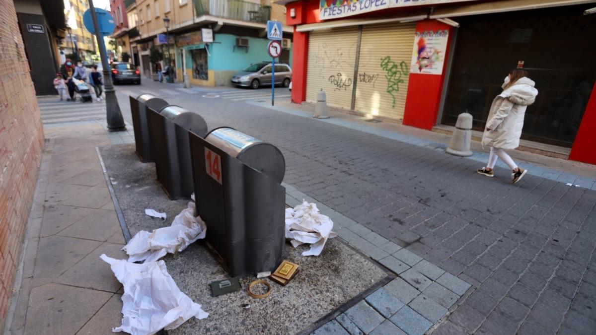 El contenedor en el que se ha encontrado el cráneo