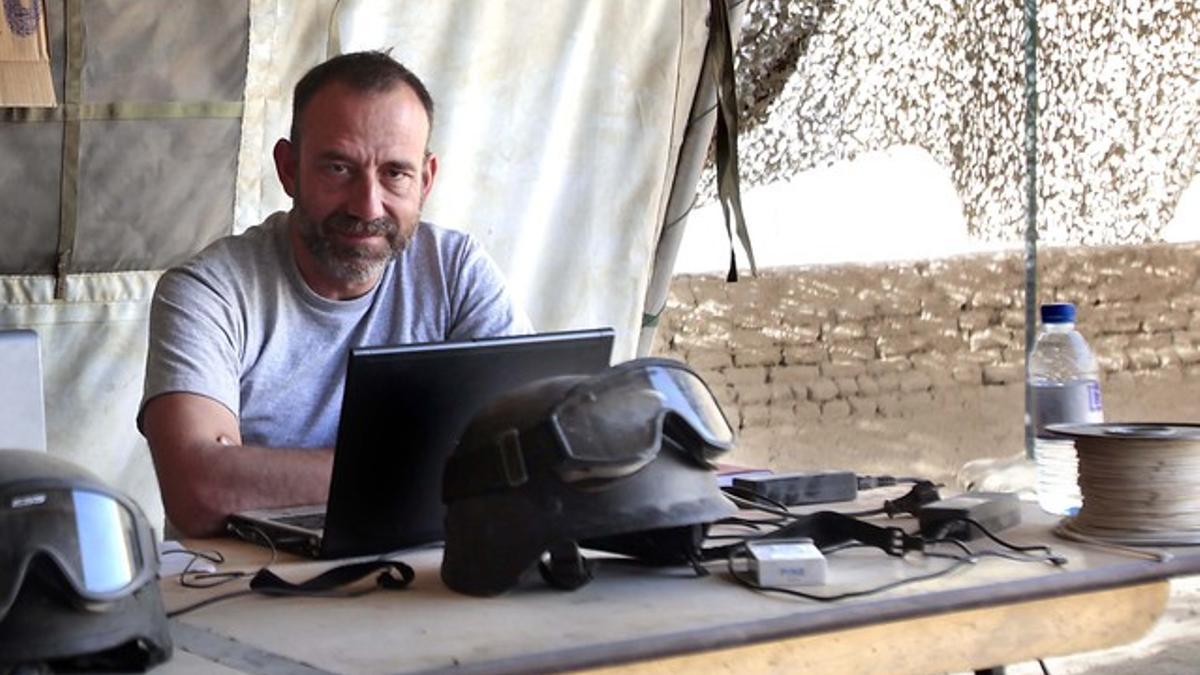 El periodista Marc Marginedas, en en la base canadiense de Patricia en Nakhonay, en Afganistán, en octubre del 2010.