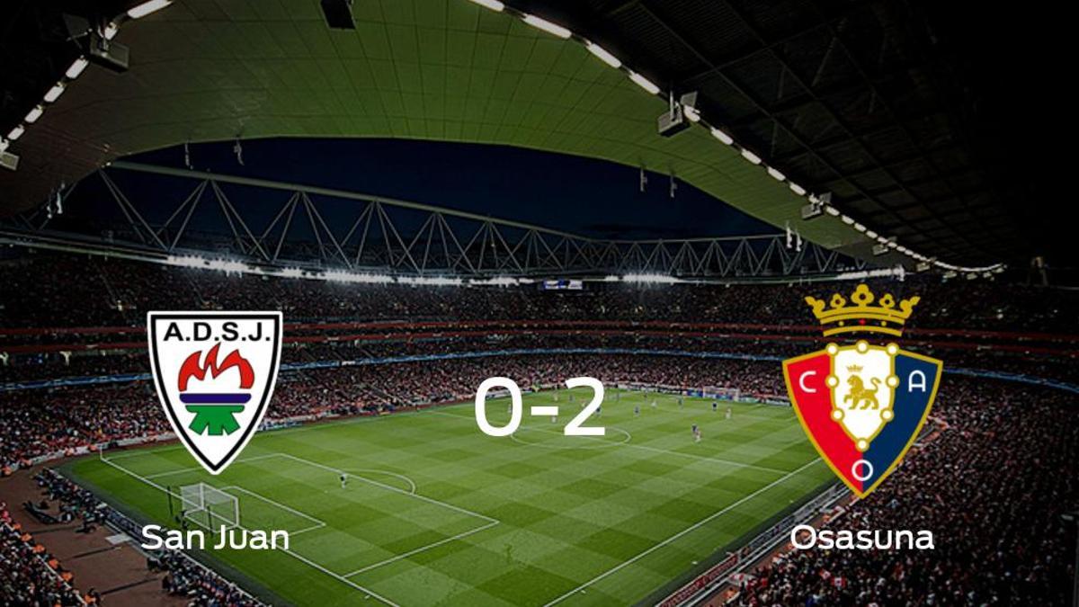 Osasuna Promesas se queda con los tres puntos después de derrotar 0-2 al San Juan DKE