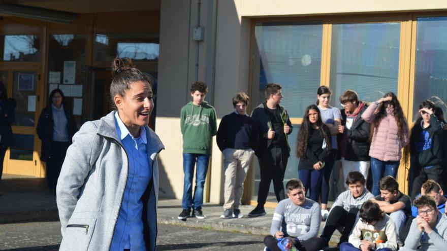Boquete, en una visita reciente a un colegio de Vilanova. // FdV
