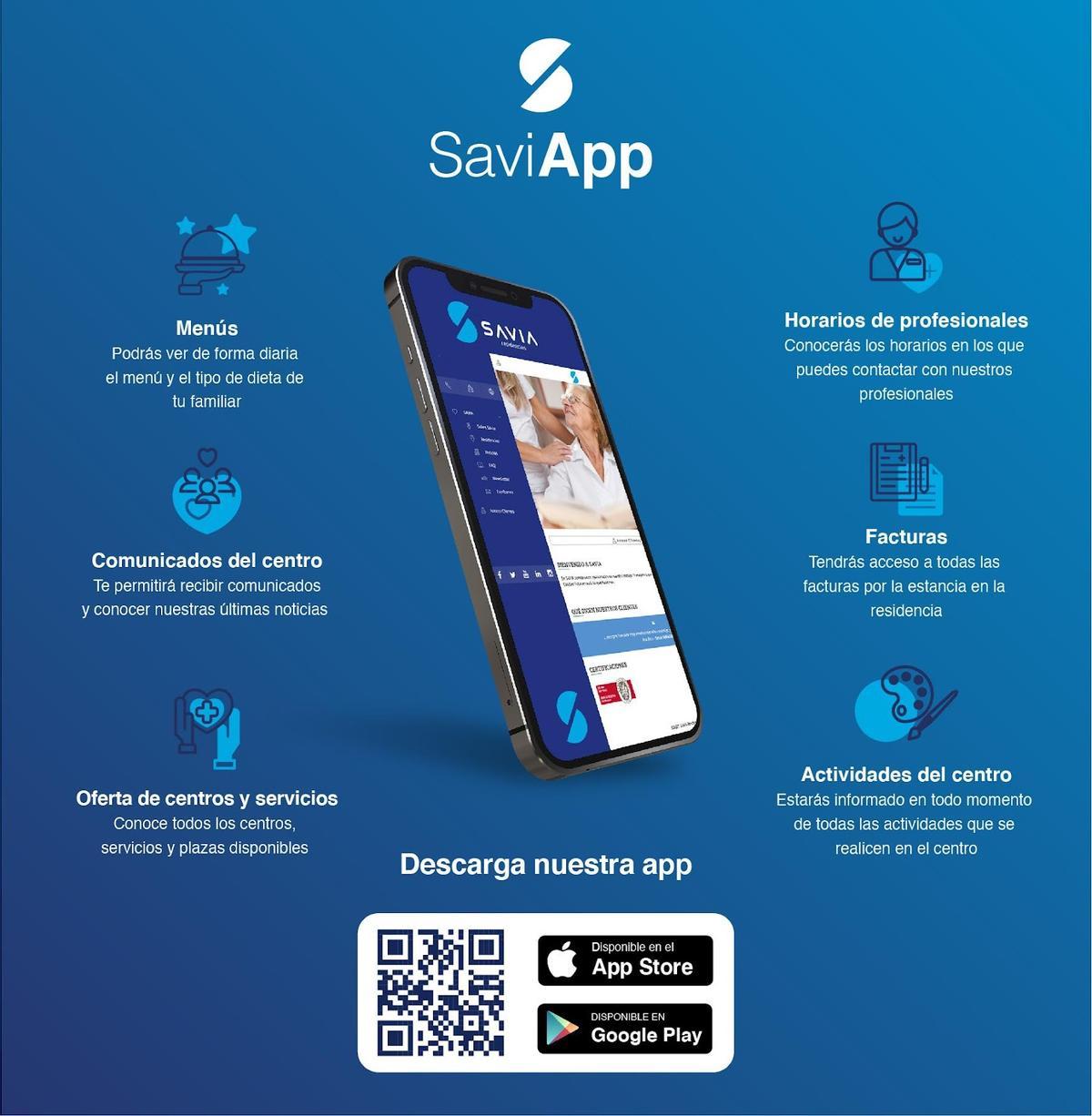 Las familias con residentes en Savia ya pueden descargar SaviApp.