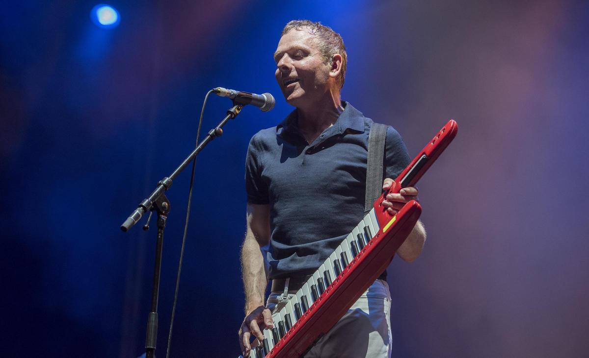 Stuart Murdoch, de Belle and Sebastian, en el Parc del Forum en Barcelona.