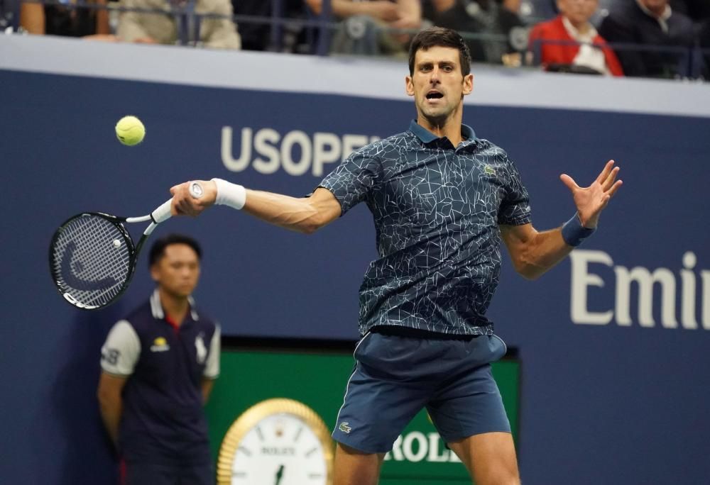 Novak Djokovic venció hoy a Juan Martín del Potro en la final del Abierto de Tenis de EE.UU.