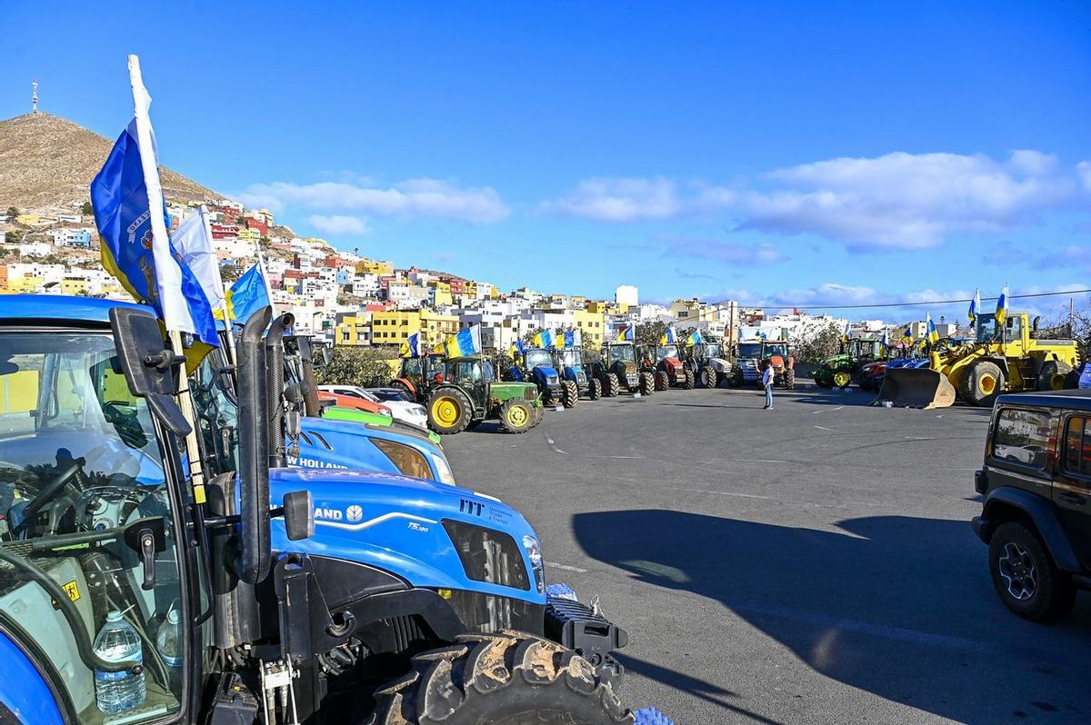 Manifestación de los agricultores en Gran Canaria