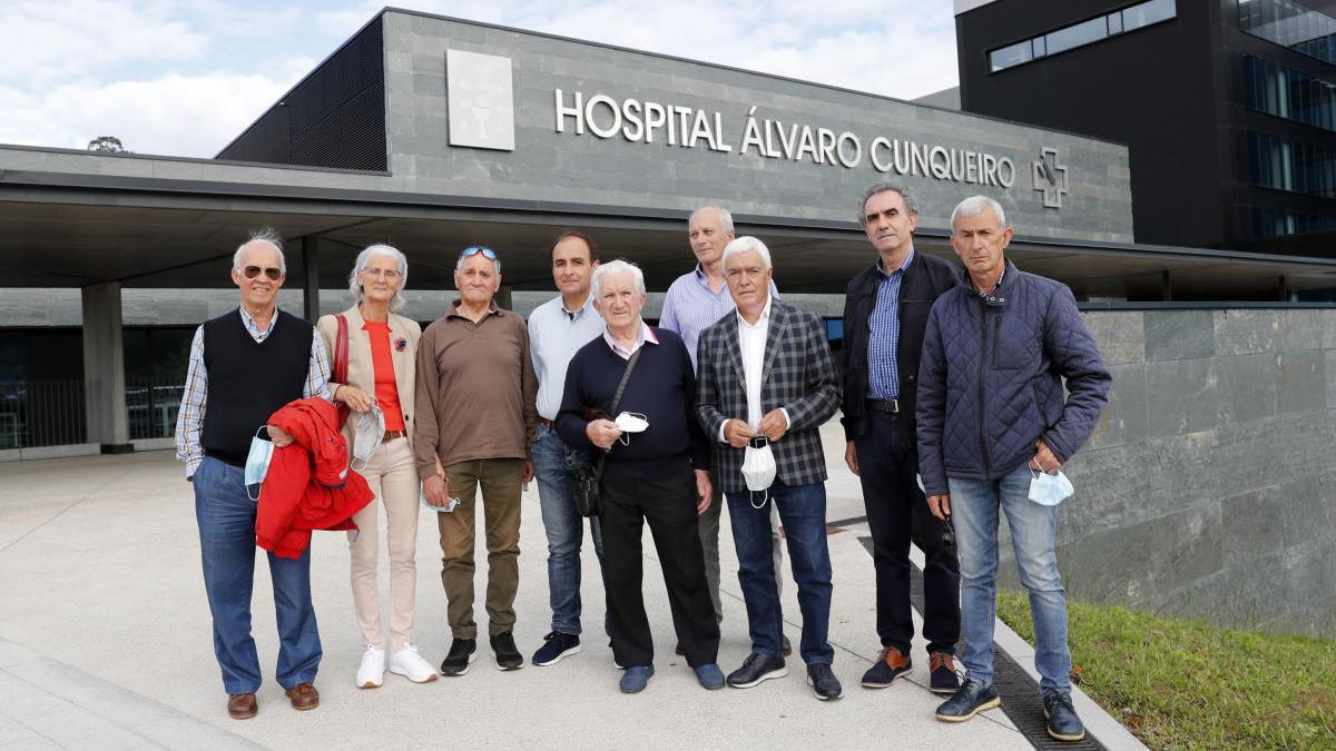 Olímpicos vigueses visitan a Gómez en el hospital