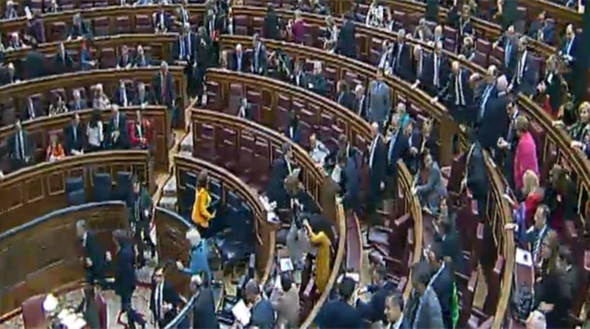 Última votació de la sessió del 31 d’octubre del Congrés dels Diputats. ATLAS