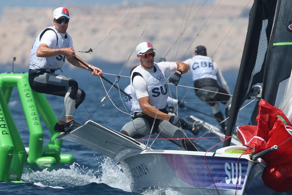 La 'medal race' del skiff de vela que les ha valido el oro a Diego Botín y Florian Trittel, en imágenes.