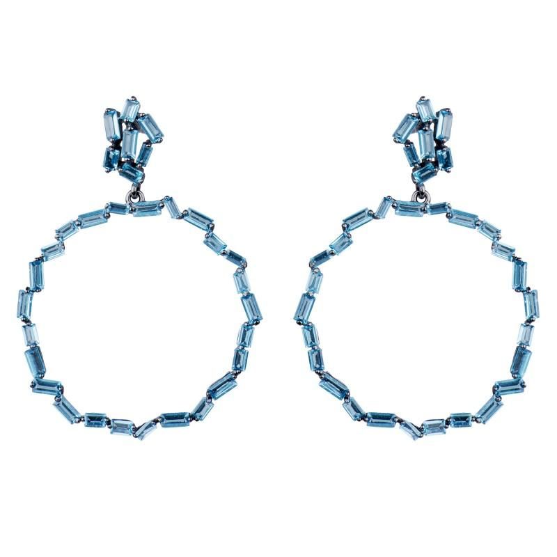 Pendientes de plata negra de Luxenter