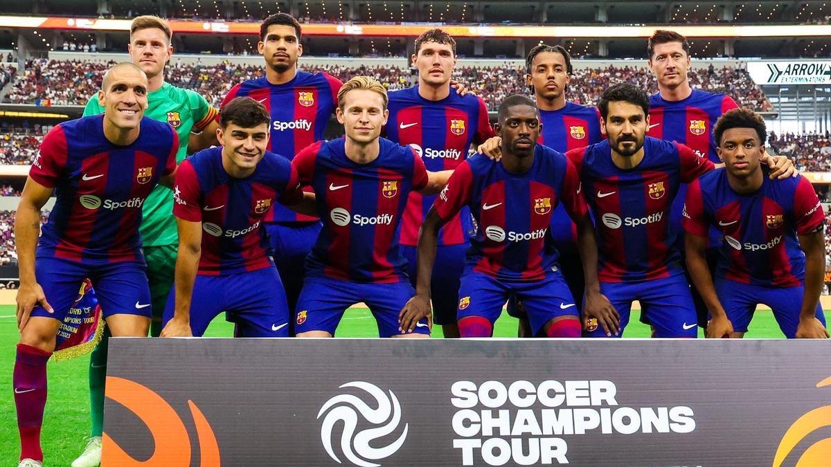 El once titular del Barça ante el Madrid en el clásico de Dallas