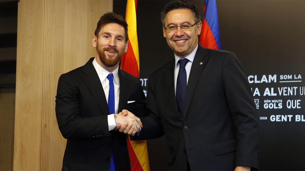 Bartomeu y Messi, en una imagen de archivo